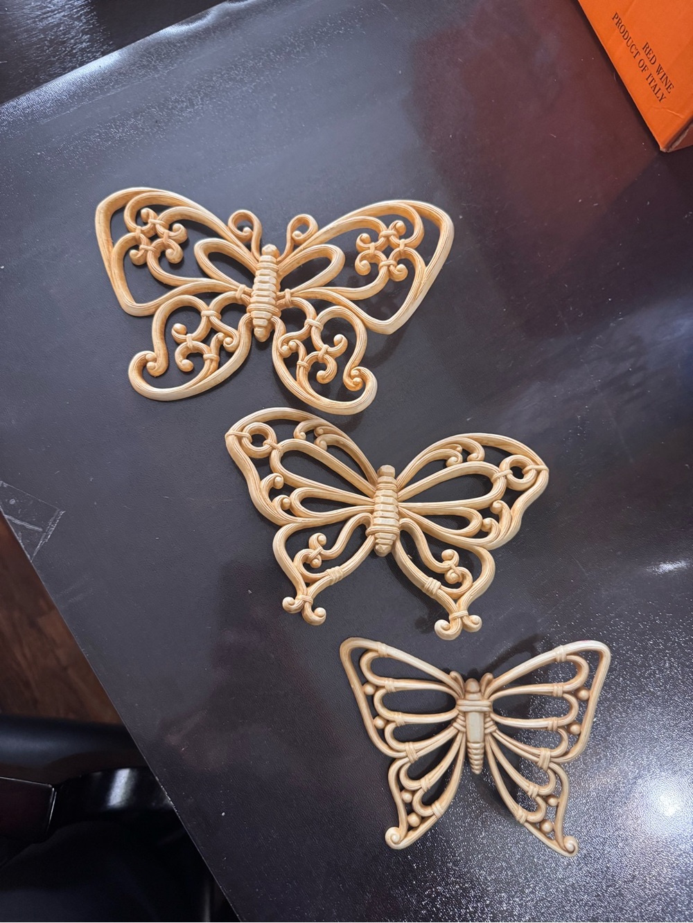 3 Butterfly Wall Hang Syroco HOMCO USA Home Interior